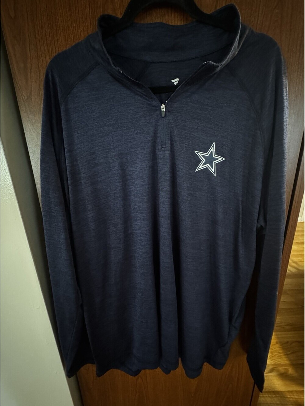 Dallas Cowboys Fanatics Mens 3XL Navy Blue 1/4 Zip Pullover NFL Long Sleeve